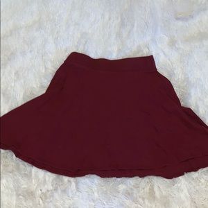 Maroon mini skirt